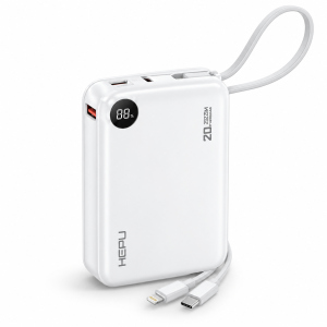 HEPU HP-A18 20000mAh 22.5W Power Bank with Built-in Cables